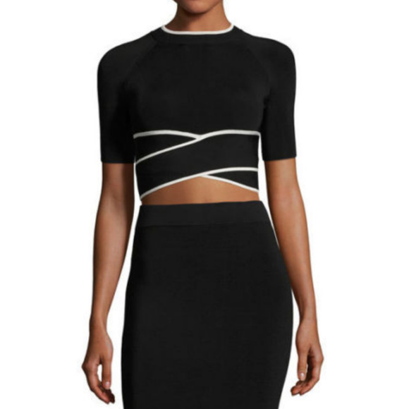 Alexander Wang Crisscross Knit Crop Top - Picture 3 of 12